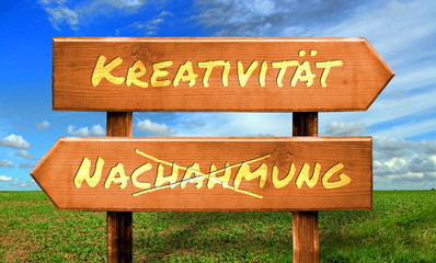 Strassenschild 33 - Kreativität