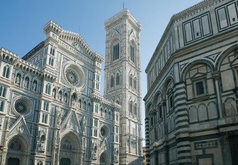 Duomo and Giotto"s bell tower in Florence