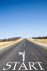 Strada dritta in partenza