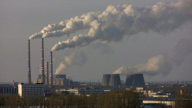 The smoking pipes of termal power station