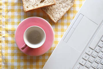 cup of coffee in coffee shop vintage color 