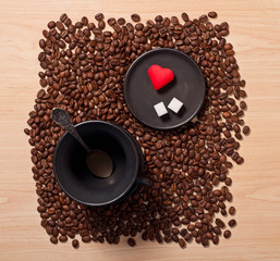 coffee cup and heart