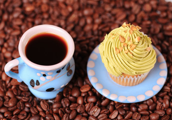 Coffee with cupcake