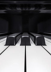 Naklejka premium Piano keys closeup
