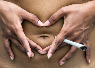 woman with cigarette