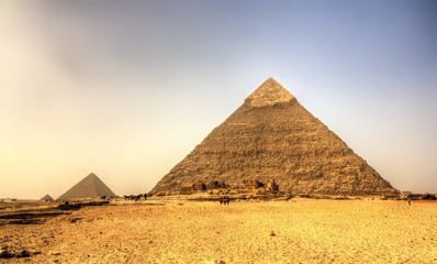 Fototapeta na wymiar Pyramid of Khafre (Pyramid of Chephren) in Giza - Egypt