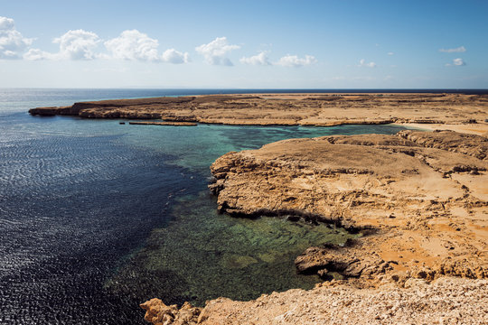 Sea view. National park Ras Mohammed in Sinai, Egypt.