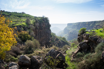 View of Ancient Gamla from Gamla waterfall