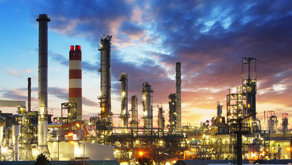 Plakat Oil and gas refinery, Power Industry