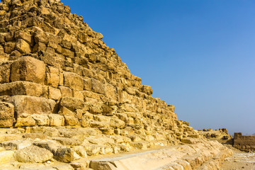 Fototapeta na wymiar Details of the Pyramid of Henutsen (G1-c) in Giza - Egypt