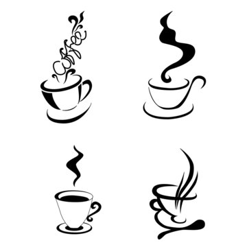 coffee cup shape. vector illustration