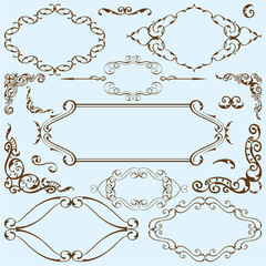 Victorian art ornament set