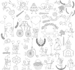 Каракули Свадебный комплект для пригласительных билетов