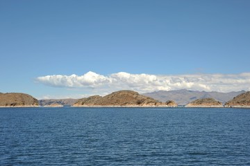 Mountain lake Titicaca