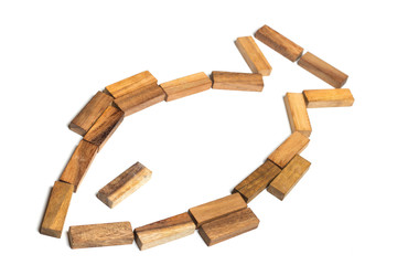 wooden fish consists of jenga sticks