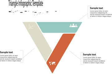 Infographic with triangle shape