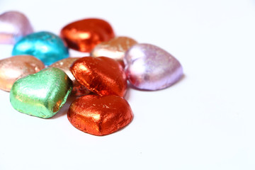 Chocolate heart-shaped.