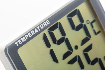 Electronic thermometer closeup - obrazy, fototapety, plakaty