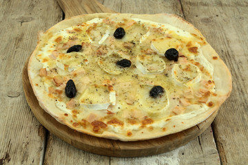 pizza chèvre et volaille