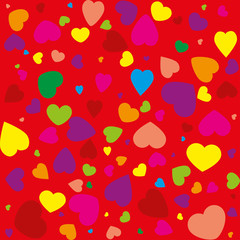 Abstract seamless background with Valentine's Day pattern