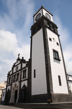 A&ccedil;ores - Sao Miguel - Clocher de cath&eacute;drale de Ponta Delgada