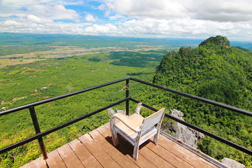 Top of view in watchalermprakiat temple lampang thailand