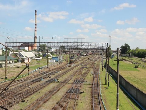 Large railway junction