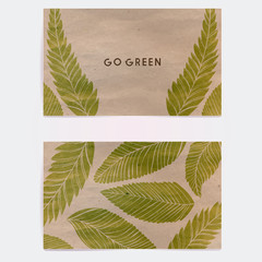 Two sided business card for natural cosmetics