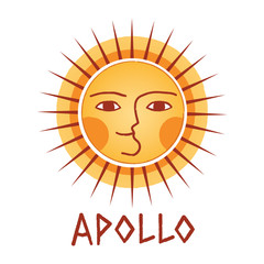 Greek sun god logotype