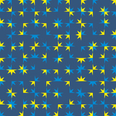 Abstract seamless blue-yellow texture. Vector background