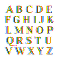 Nice modern colorful alphabet set