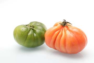 Tomates verde y rosado