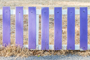 Violet wooden fence