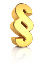 3D Gold Paragraph Sign