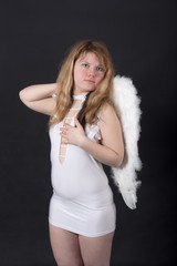 girl with white wings