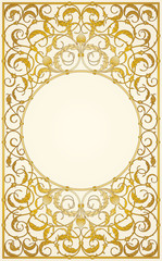 Decorative ornaments design in gold color (EPS10)