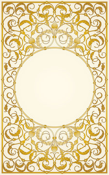 Decorative ornaments design in gold color (EPS10)