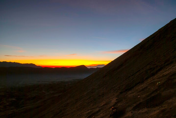 Sunrise over Bromo mountain, Java, Indonesia