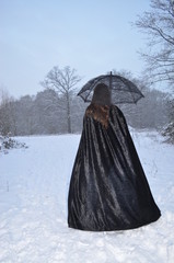 Naklejka premium Lady im Schnee