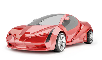 Obraz na płótnie Canvas concept red car on white