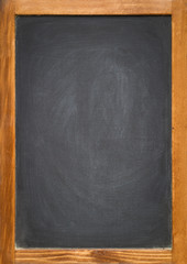 blank chalkboard in a wooden frame