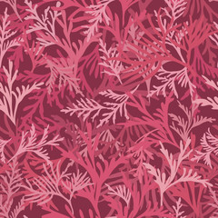 Fototapeta premium Floral texture. Leaves seamless pattern. Flourish background