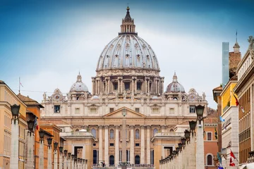 Photo sur Plexiglas Europe centrale Vue de la Basilique Saint-Pierre à Rome, Vatican, Italie