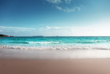 sunset on Seychelles beach