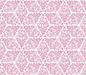 seamless pattern with pink ornaments