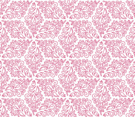seamless pattern with pink ornaments