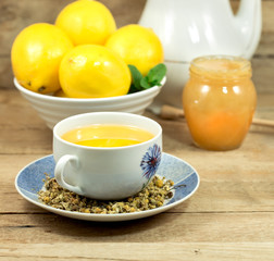 Cup of chamomile tea