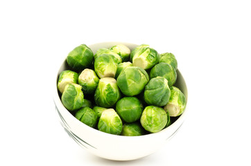 Fresh brussels sprout in the bowl