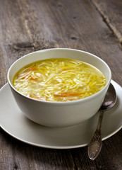 noodle soup in a bowl