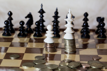 Schachspiel mit dem Euro - Geldspiele/ Schachmatt